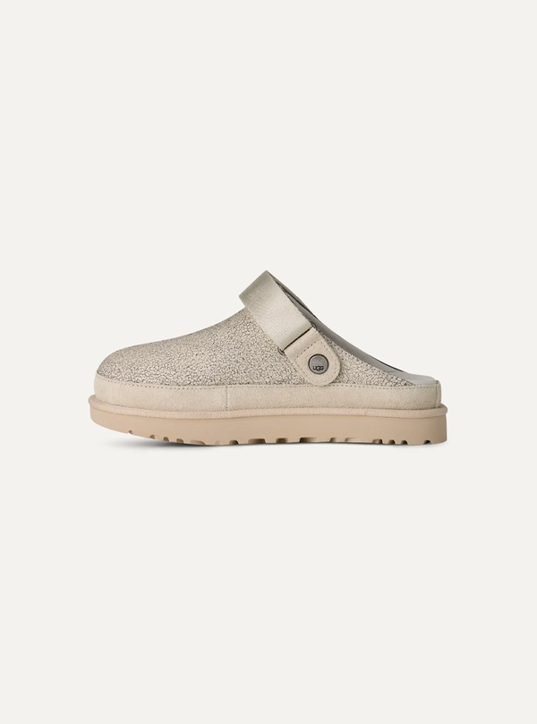 Goldenstar Crackle Glide Women's Leather Clog – Crackle White 6 | Lastorai