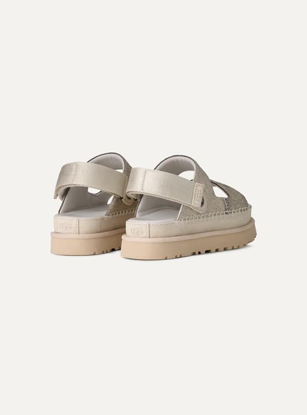 Goldenstar Crackle Glide Women's Leather Sandals – Crackle White 5 | Lastorai