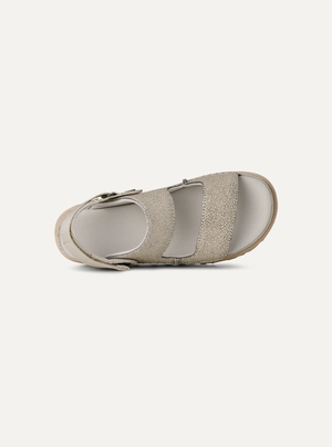 Goldenstar Crackle Glide Women's Leather Sandals – Crackle White 4 | Lastorai
