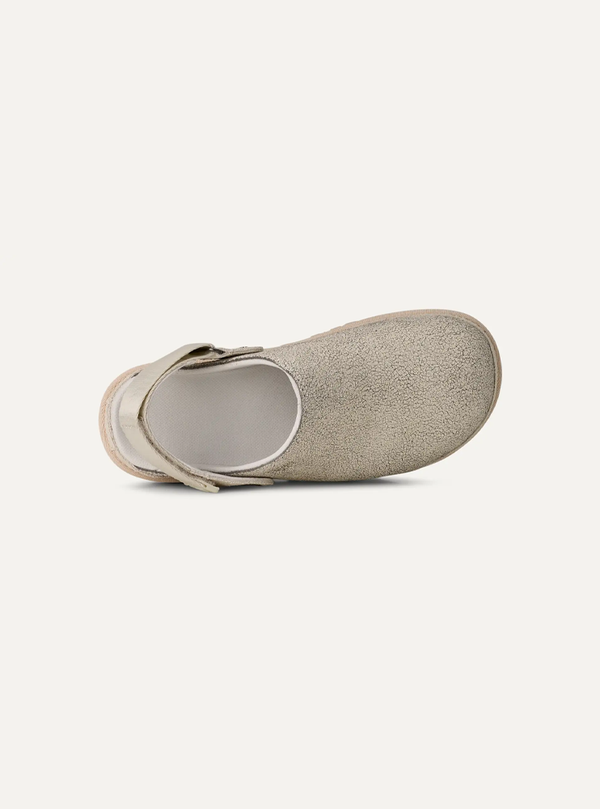 Goldenstar Crackle Glide Women's Leather Clog – Crackle White 4 | Lastorai