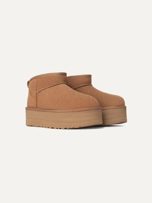 Classic Ultra Mini Platform Women's Boots – Chestnut Brown 3.5 | Lastorai