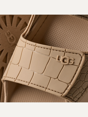 GoldenGlow Croc Embossed Women's Sandals – Mustard Seed 4.5 | Lastorai