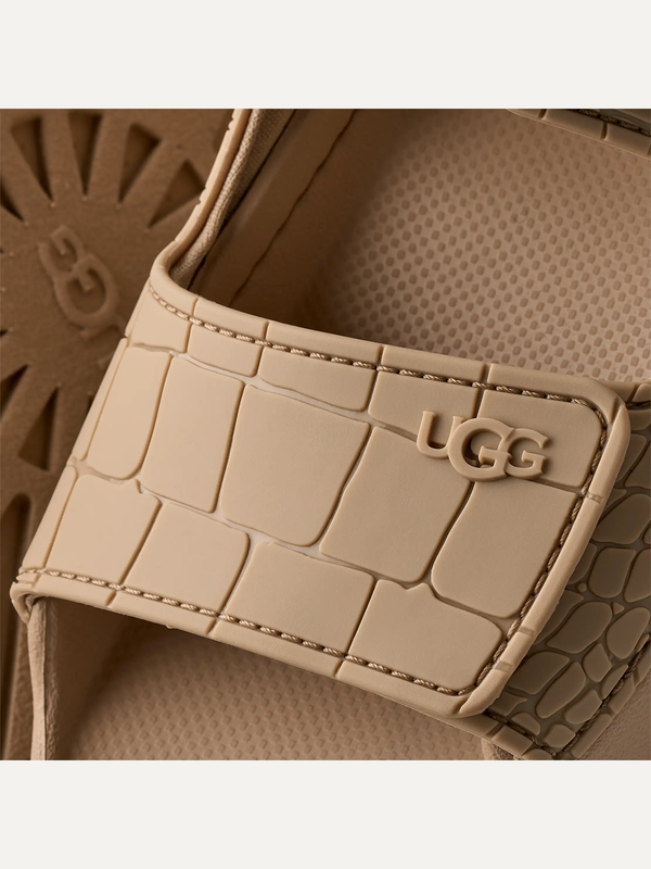 GoldenGlow Croc Embossed Women's Sandals – Mustard Seed 4.5 | Lastorai