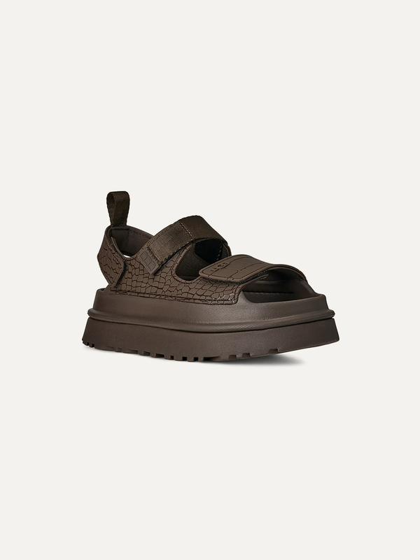 GoldenGlow Croc Embossed Women's Sandals – Mustard Seed 7.5 | Lastorai