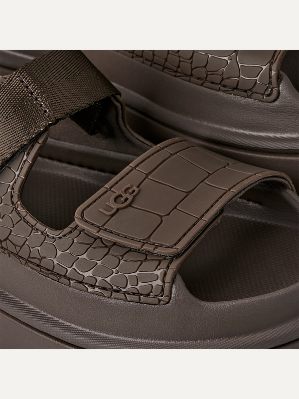 GoldenGlow Croc Embossed Women's Sandals – Mustard Seed 9 | Lastorai