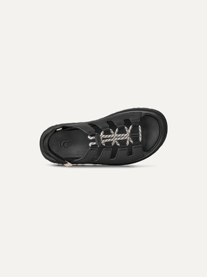 GoldenGlow Toggle Women's Adjustable Sandals – Black 5 | Lastorai